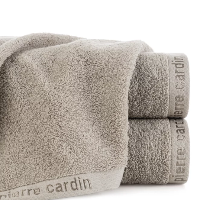 Ręcznik do rąk 30x50 cm bawełniany kolor ciemnobeżowy z żakardową bordiurą 430 g/m2 EVI Pierre Cardin