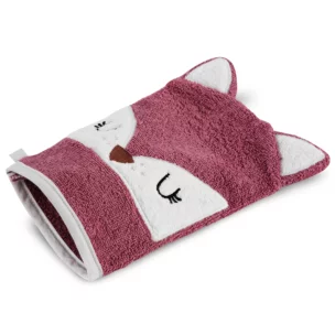 Myjka do kąpieli dziecięca  15x21 cm bawełniana kolor różowy 350 g/m2 BABY 70
