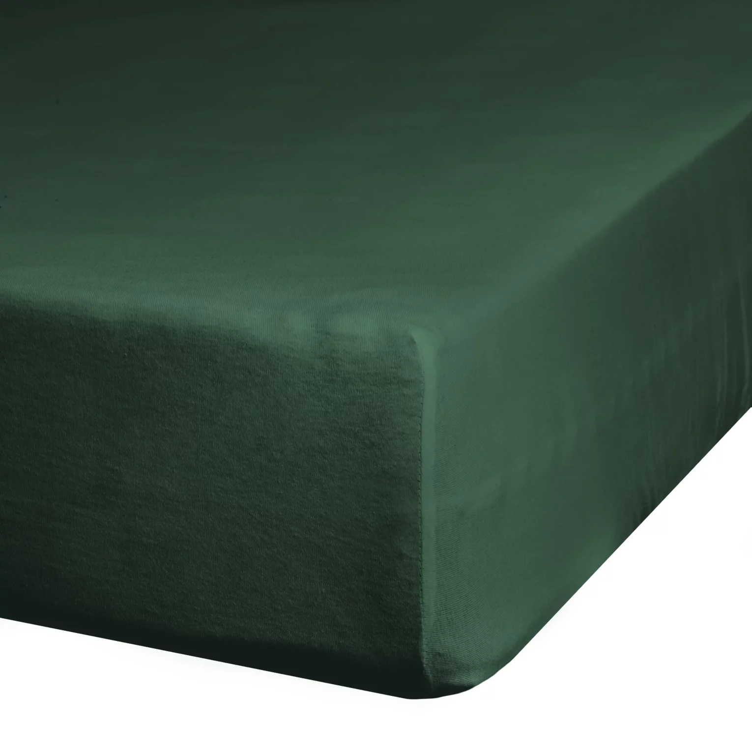 Prześcieradło jersey z gumką 240x220 cm z bawełny kolor butelkowa zieleń 125 g/m2 Design 91