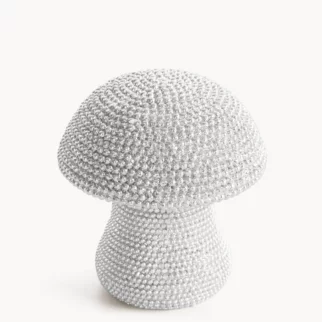 Figurka srebrna grzybek  o drobnym strukturalnym wzorze średnica 8x9 cm  ELDO