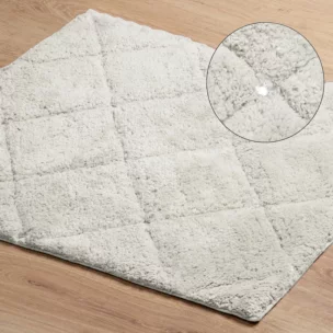 Dywanik łazienkowy bawełniany zdobiony geometrycznym wzorem z kryształkami 50x70 cm CHIC