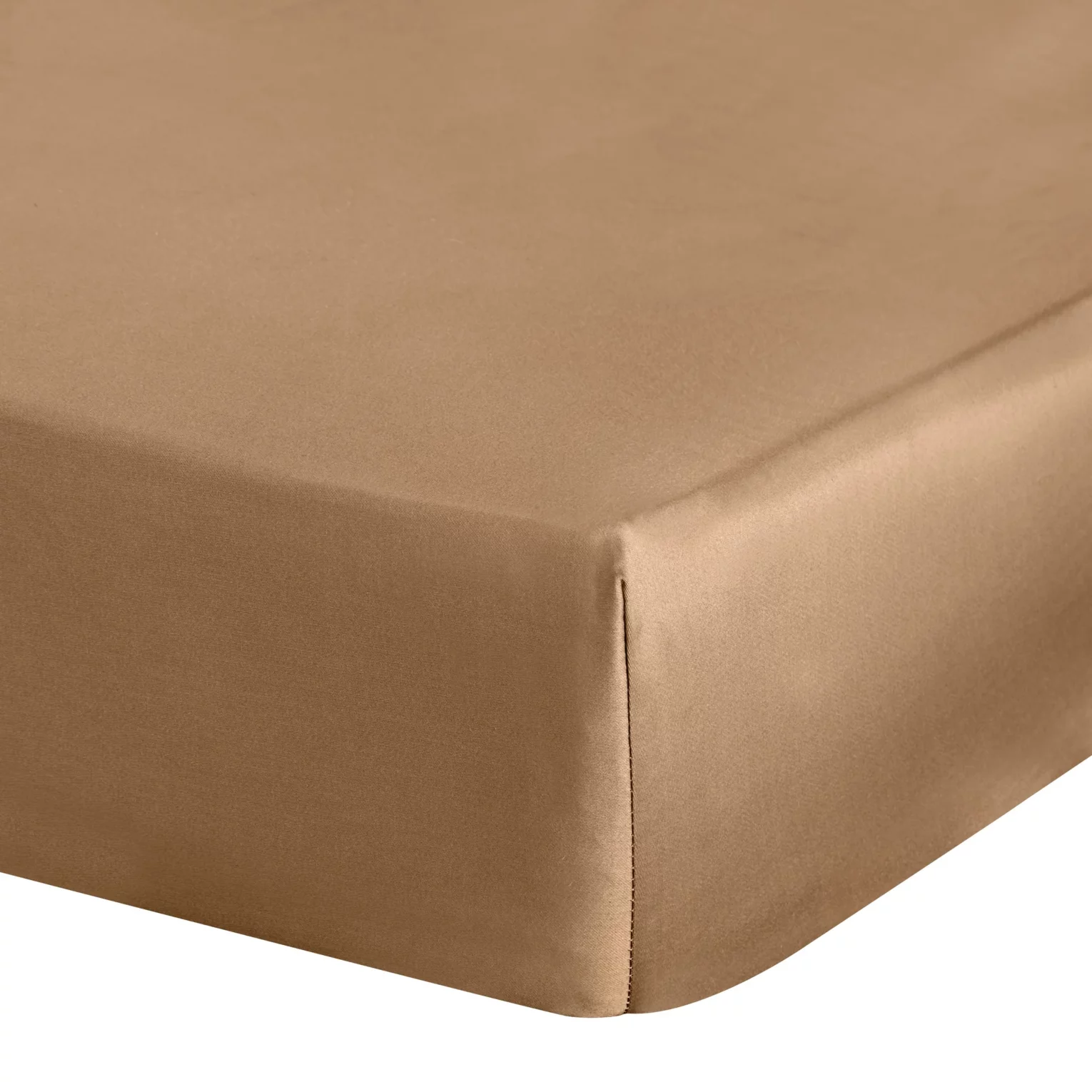 Prześcieradło gładkie z gumką 180x200 cm z satyny bawełnianej kolor ceglasty 125 g/m2 NOVA 3