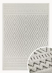 Dywan 50x80 cm beżowy z przyjemnie miękkim pętelkowym wzorem DIDAR4