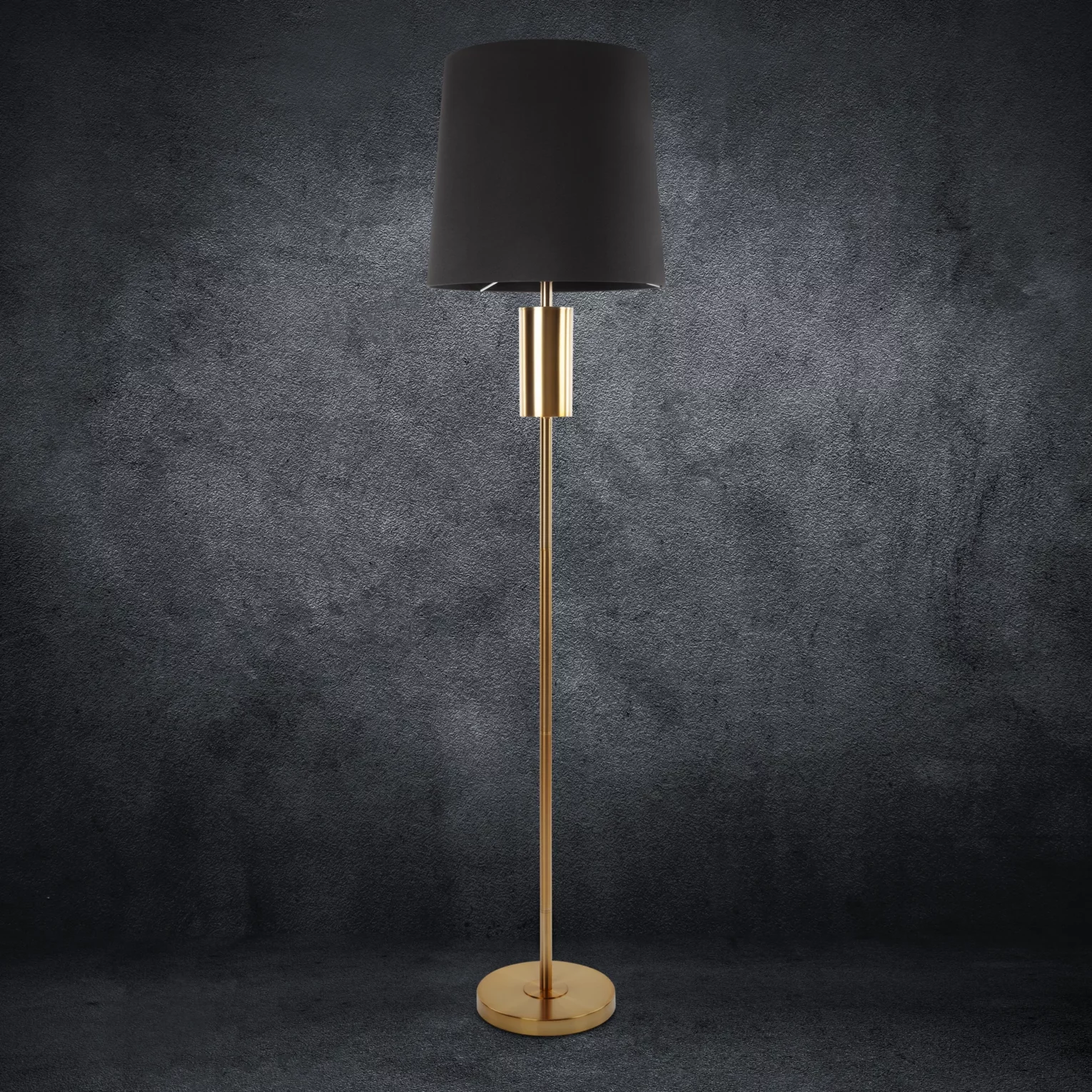 Lampa stojąca do salonu czarna  w minimalistycznym stylu 36 x 157 cm LETI