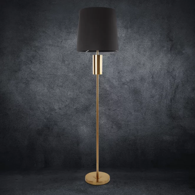 Lampa stojąca do salonu czarna  w minimalistycznym stylu 36 x 157 cm LETI