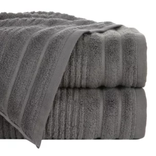 Ręcznik do rąk 30x50 cm bawełniany kolor stalowy w prążki 400 g/m2 SAMMY