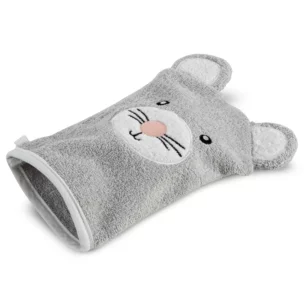 Myjka do kąpieli dziecięca 15x21 cm bawełniana kolor srebrny 350 g/m2 BABY 71