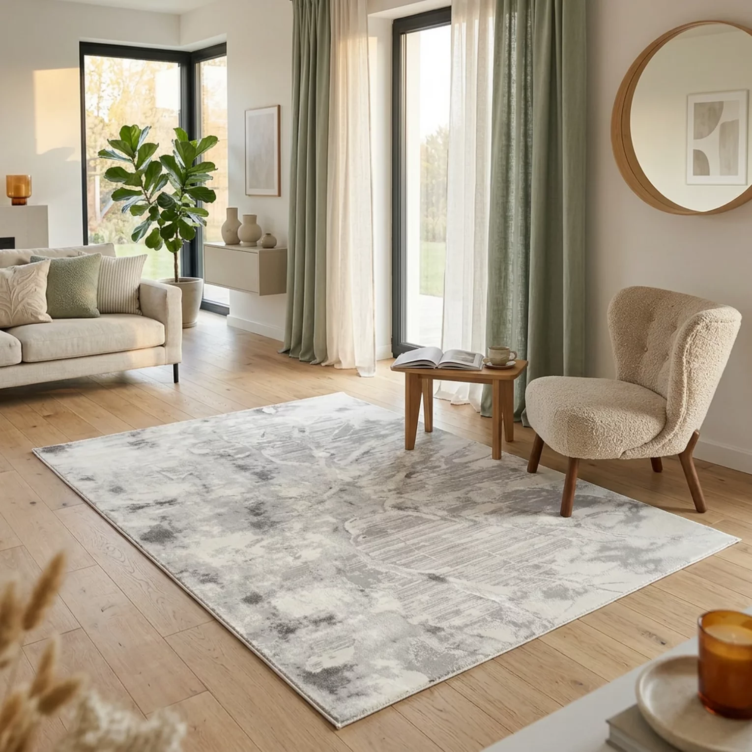Dywan 120x170 cm stalowy, czarny zdobiony designerskim wzorem MONACO 3