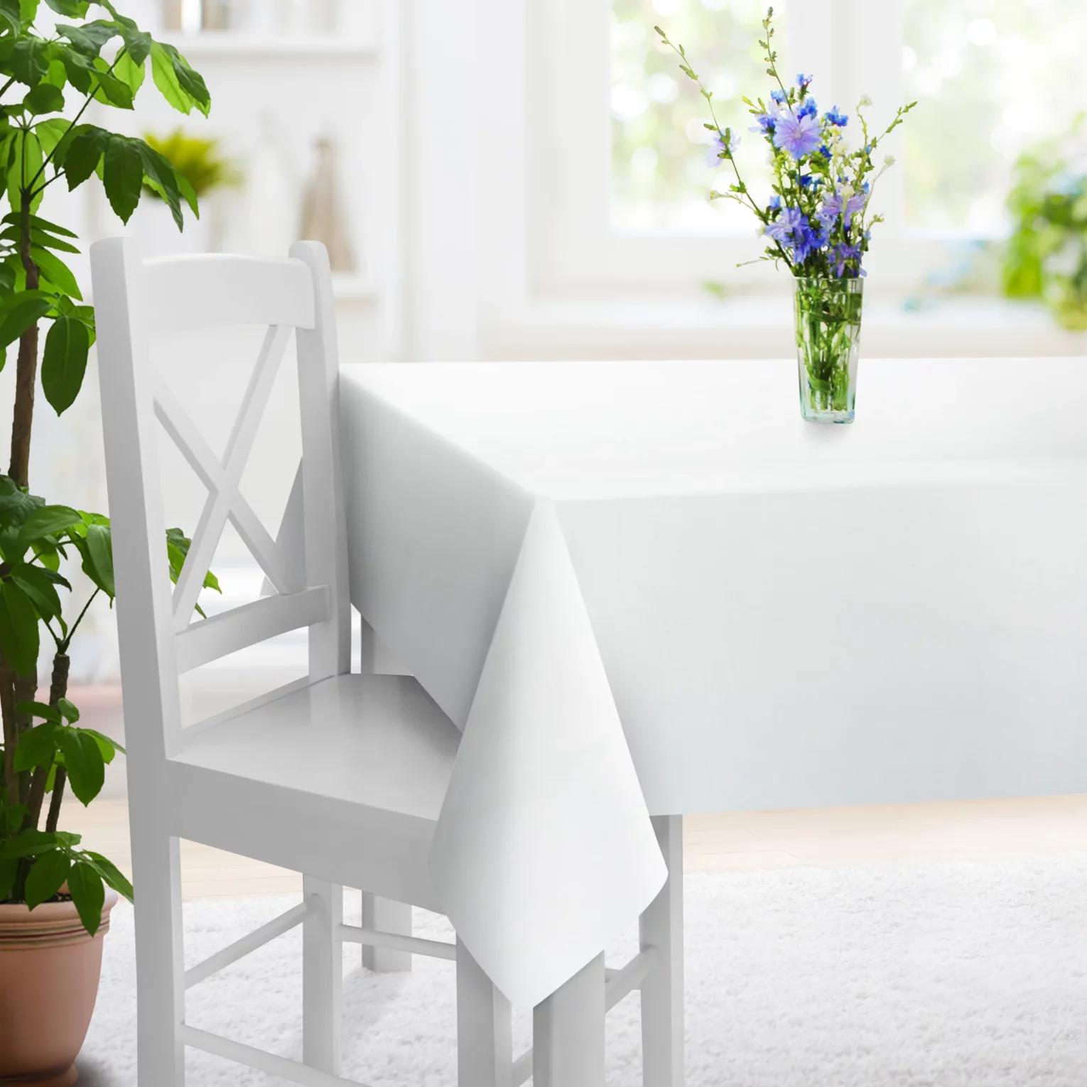 Obrus na wymiar naturalny z tkaniny typu Blackout zaciemniającej w 100%