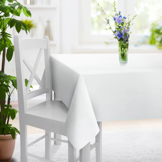 Obrus na wymiar naturalny z tkaniny typu Blackout zaciemniającej w 100%