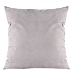 Poszewka na poduszkę 45x45 cm welwetowa stalowa z drobnym strukturalnym wzorem MILO