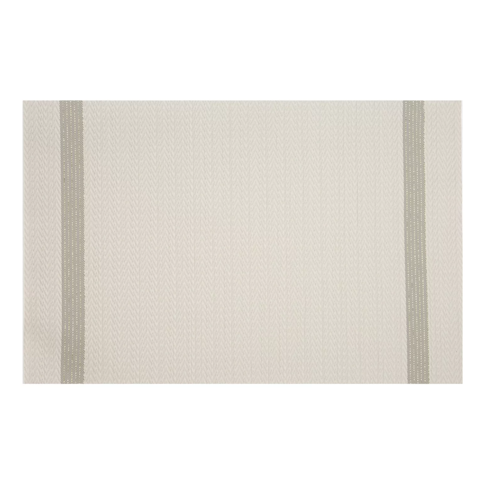 Podkładka na stół kremowa 30x45 cm RUBY zdobiona pasami pleciona