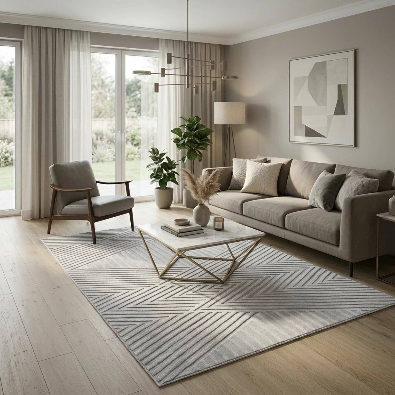 Dywan 60x100 cm srebrny z wypukłym geometrycznym wzorem  NOVA1