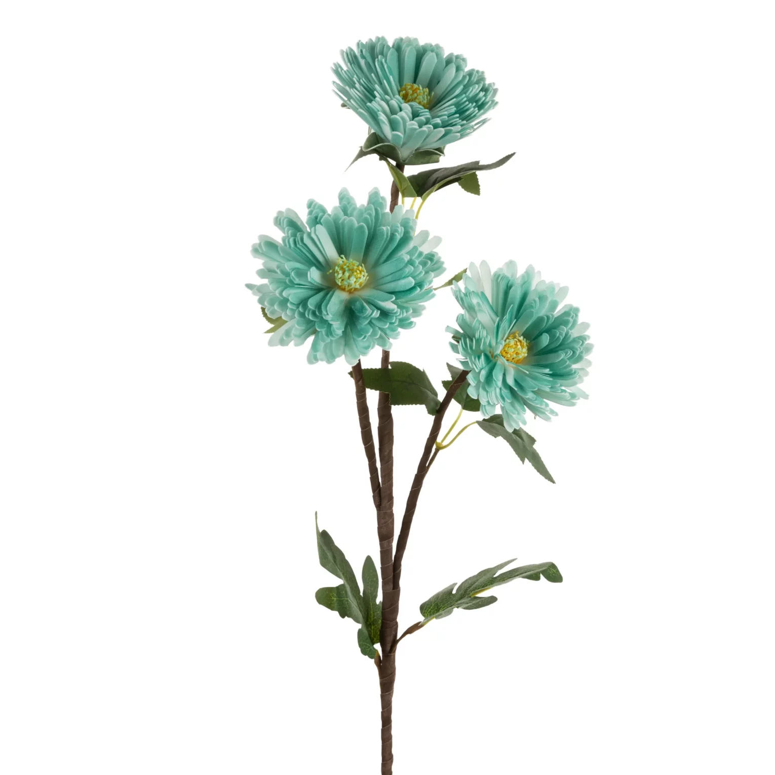 Kwiat sztuczny margaretka turkusowa z plastycznej pianki foamiran 76 cm