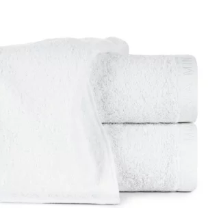 Ręcznik do rąk 30x50 cm bawełniany kolor biały z haftowanym logiem Eva Minge 550 g/m2 VENUS
