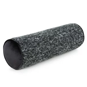 Poduszka dekoracyjna wałek 15 x 45 cm z grubej nici szenilowej stalowa BARI