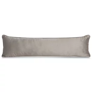 Poduszka 25x90 cm szarobeżowa z welwetowej tkaniny - VELVET - kolekcja VULCANO