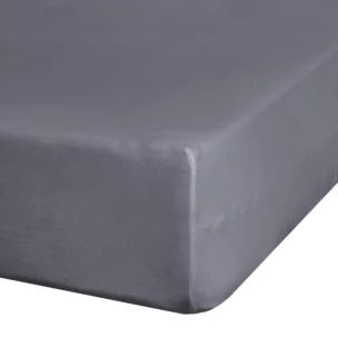 Prześcieradło jersey z gumką 90x200 cm z bawełny kolor ciemnostalowy 140 g/m2