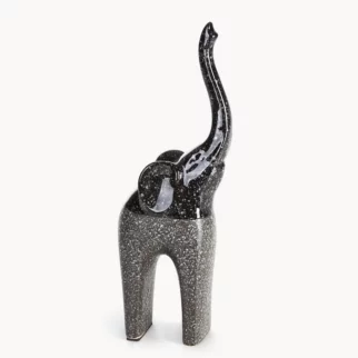 Figurka z glinki ceramicznej stalowa 11x7x30 cm  MANDI