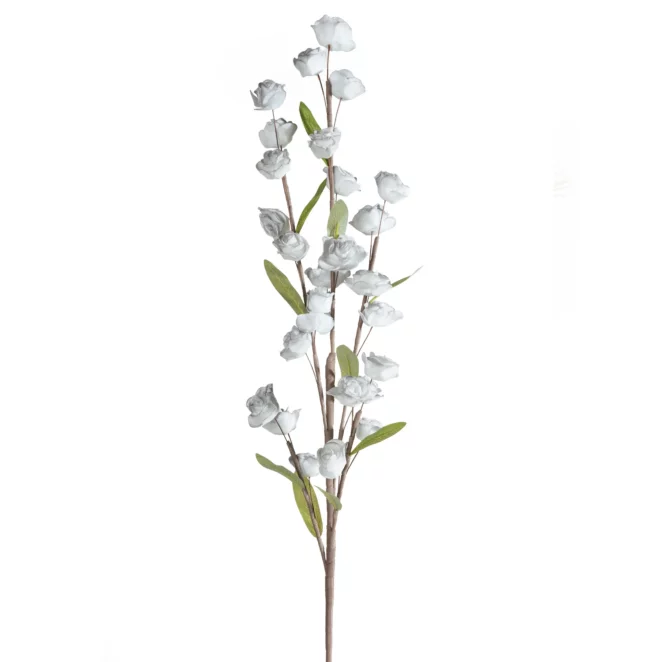 Kwiat sztuczny popielaty z plastycznej pianki foamiran 90 cm