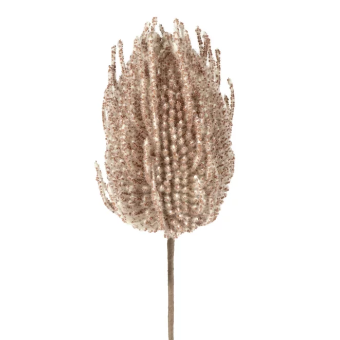 Kwiat sztuczny banksja jasnobrązowy 63 cm