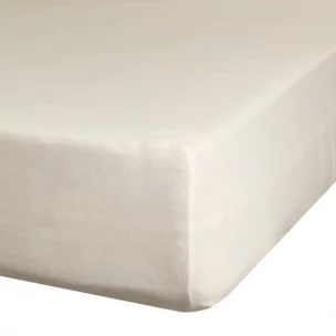 Prześcieradło jersey z gumką 220x200 cm z bawełny kolor beżowy 125 g/m2 Design 91