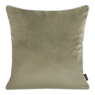 Poszewka na poduszkę 45x45 cm welwetowa kolor beżowy, jasnoszary, dwustronna z wypustką na brzegach VELVET 57 Eurofirany Premium