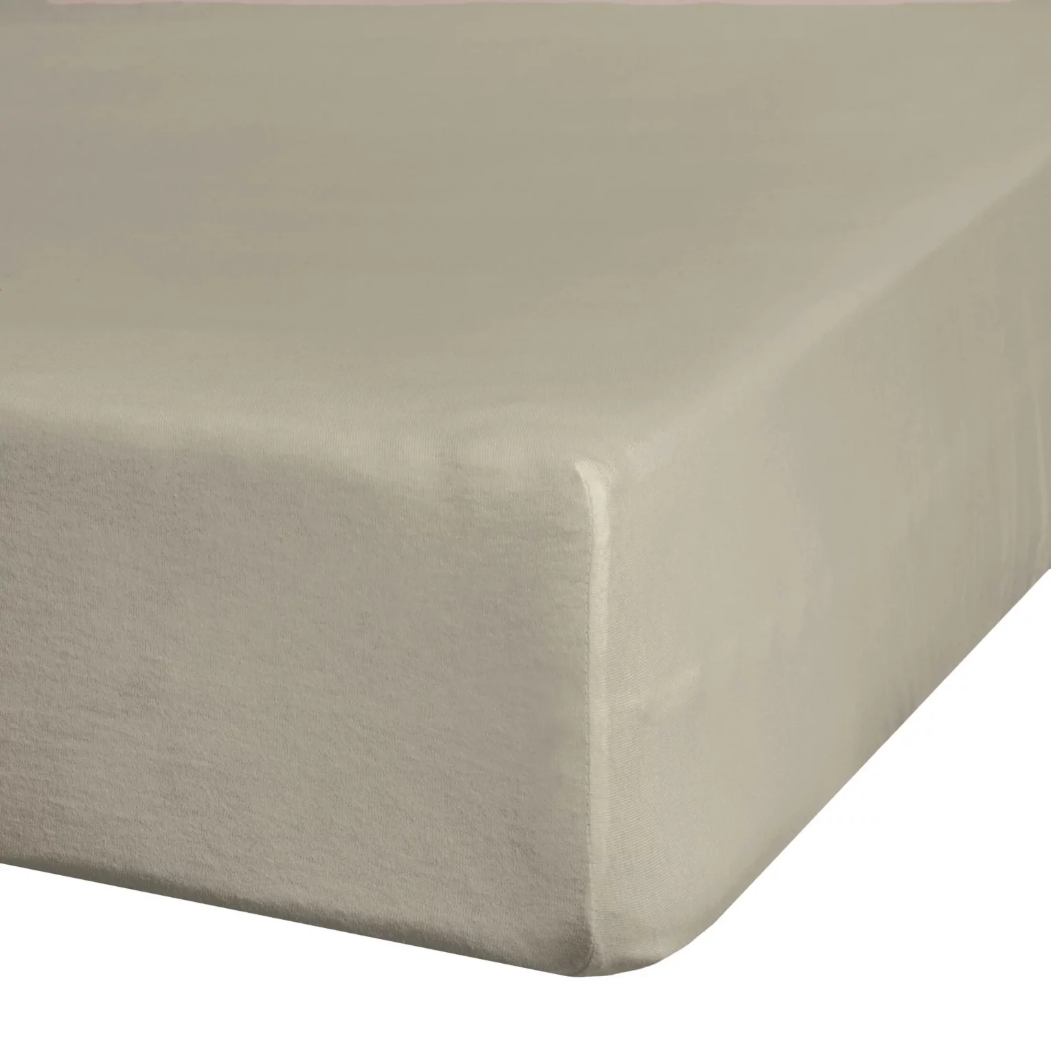 Prześcieradło jersey z gumką 240x220 cm z bawełny kolor beżowy 140 g/m2