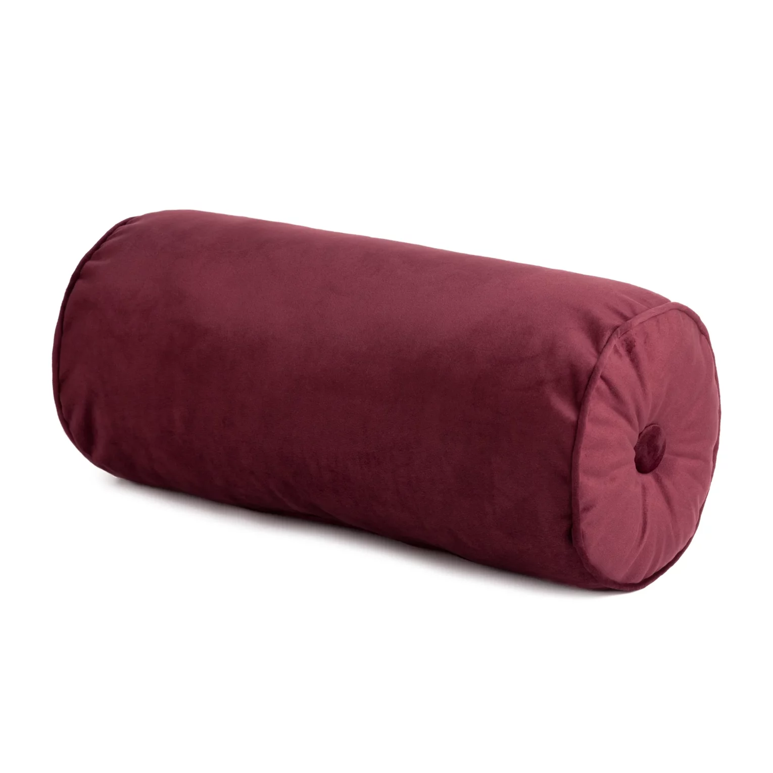 Poduszka w kształcie walca 20x45 cm welwetowa bordowa VELVET 59