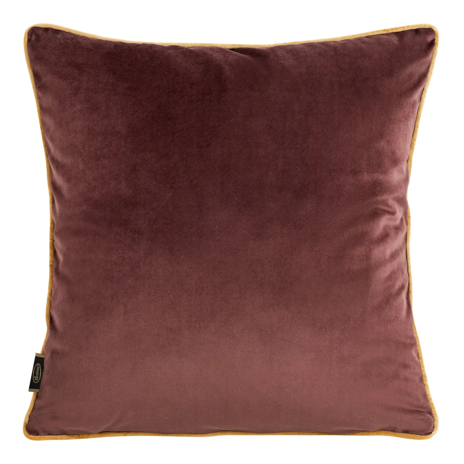 Poszewka na poduszkę 45x45 cm welwetowa, bordowa z kontrastującą wypustką VELVET 56 Eurofirany Premium