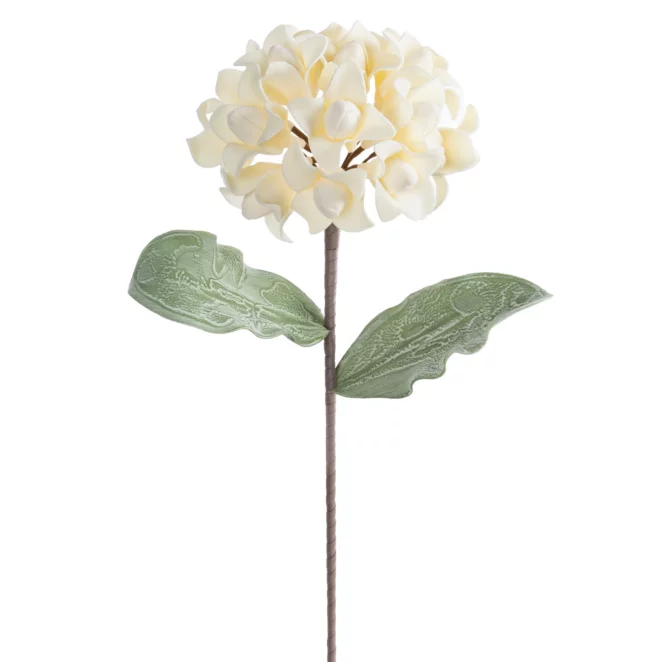 Kwiat sztuczny kremowy z plastycznej pianki foamiran 61 cm