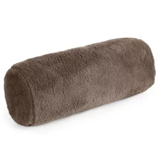 Poduszka wałek 15x45 cm beżowy z miękkiej futrzanej tkaniny  NINA