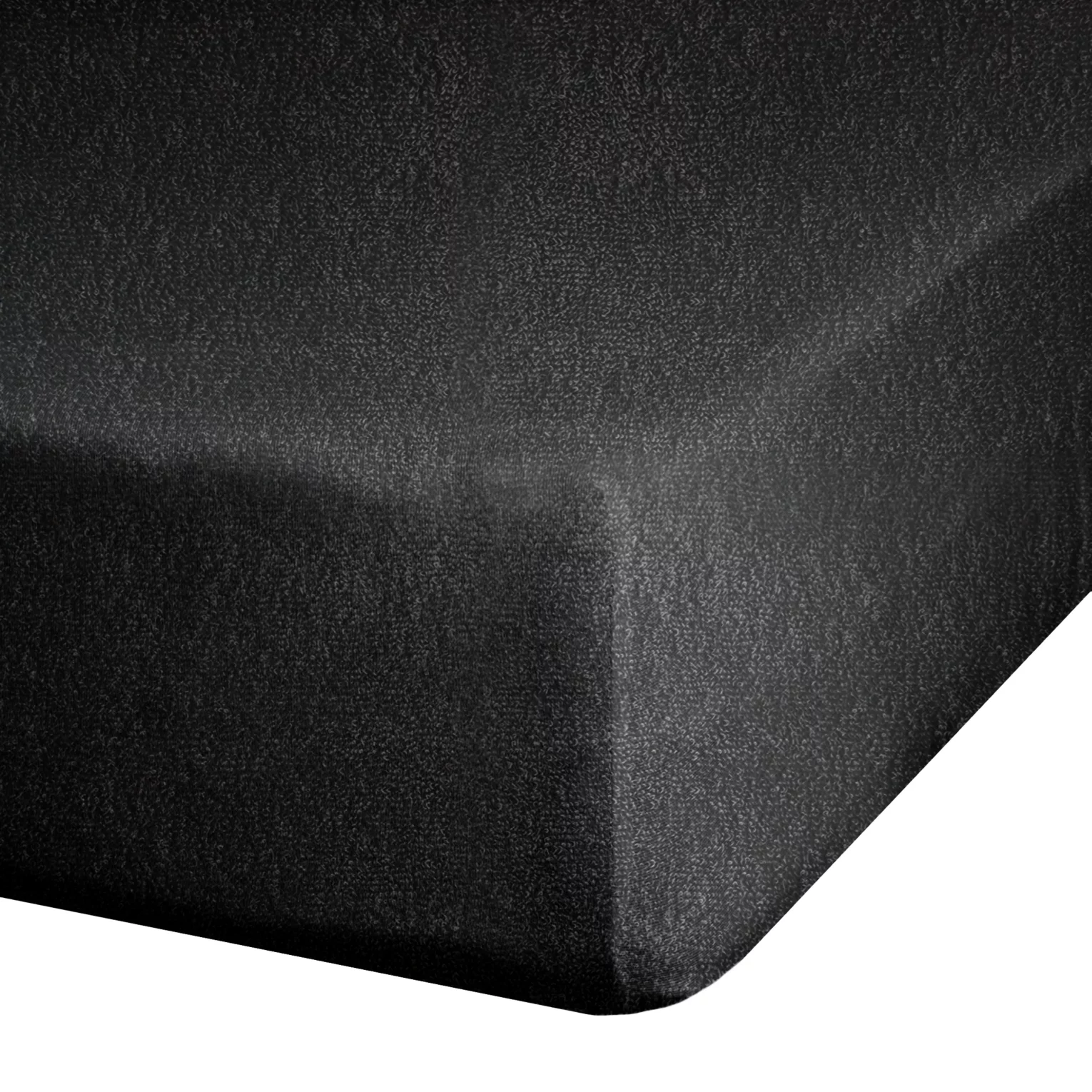 Prześcieradło frotte z gumką 140x200 cm z bawełny kolor czarny 170 g/m2 Design 91