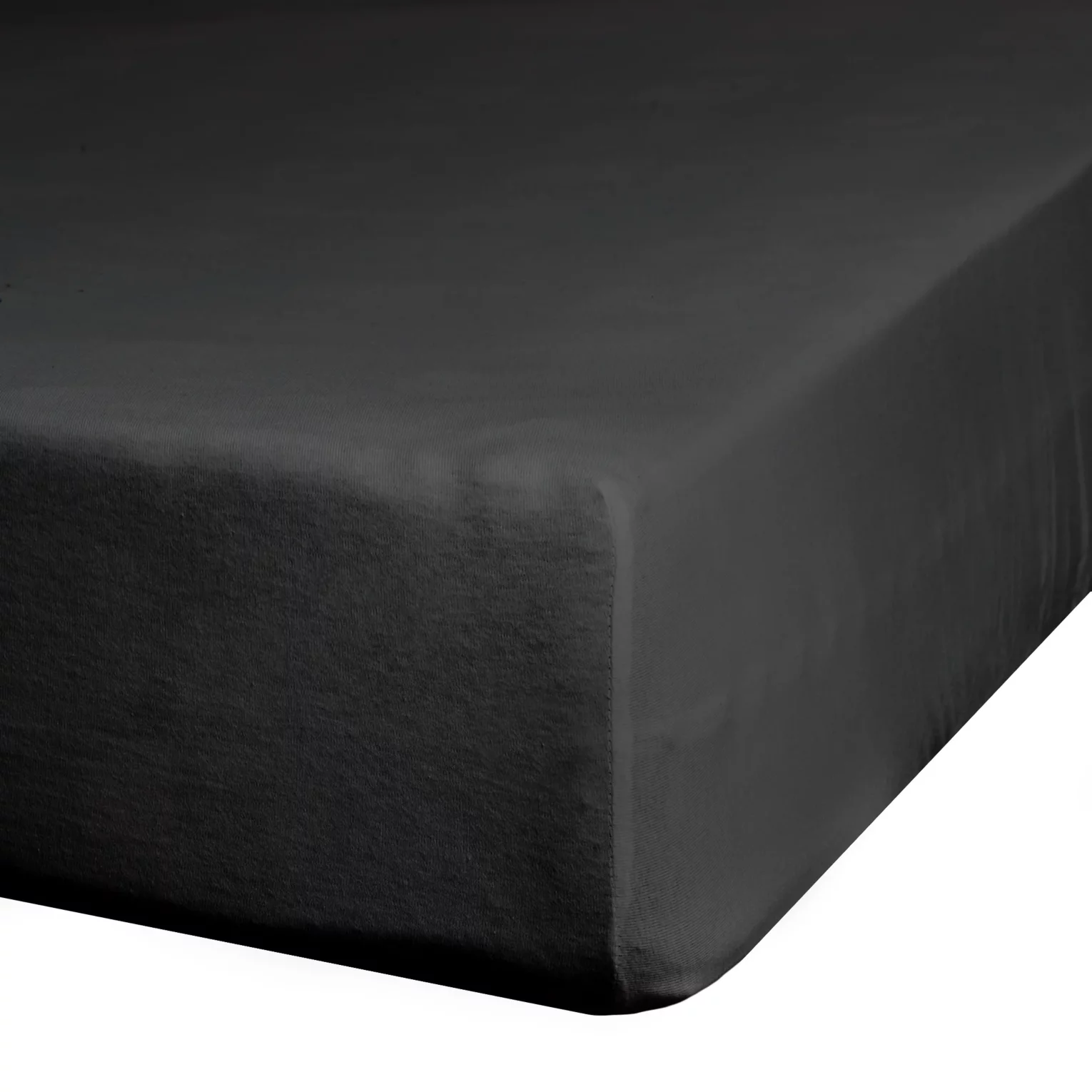 Prześcieradło jersey z gumką 220x200 cm z bawełny kolor czarny 125 g/m2 Design 91