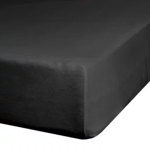 Prześcieradło jersey z gumką 220x200 cm z bawełny kolor czarny 125 g/m2 Design 91