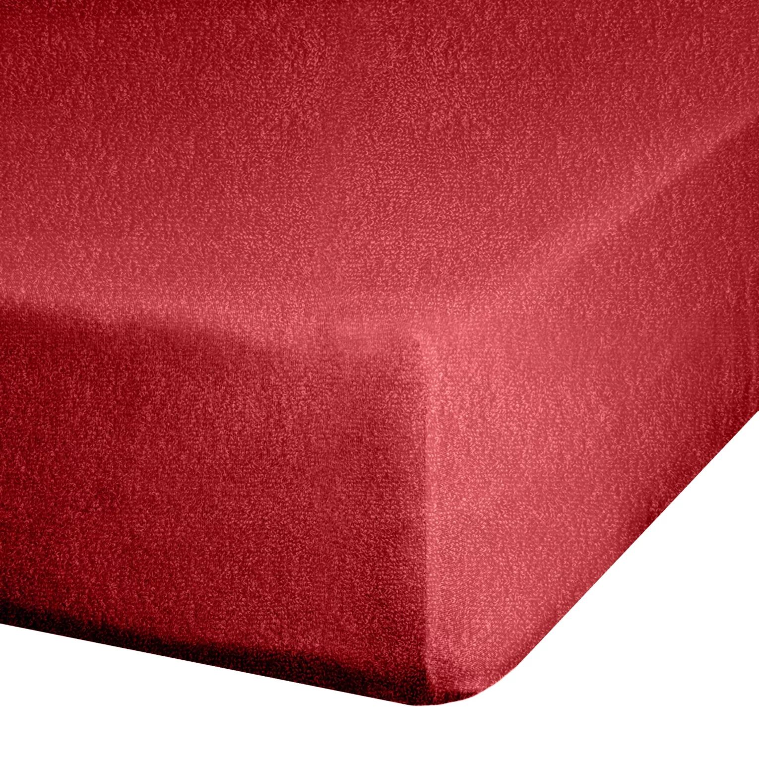 Prześcieradło frotte z gumką 160x200 cm z bawełny kolor czerwony 170 g/m2 Design 91