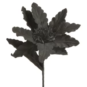 Kwiat sztuczny czarny z plastycznej pianki foamiran 64 cm