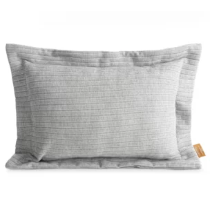 Poszewka na poduszkę  40x60 cm z szenilowej tkaniny srebrna w drobne prążki Eva Minge Elegante