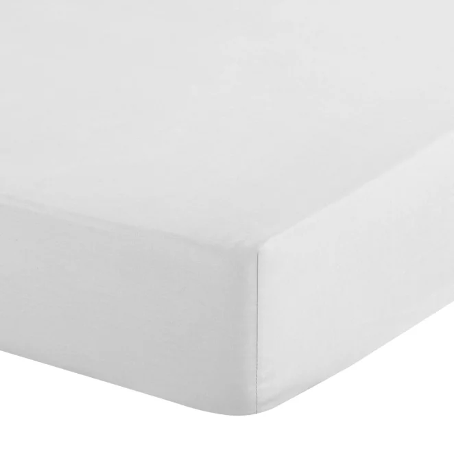 Prześcieradło z gumką 180x200 cm z mikrowłókna kolor biały 90 g/m2 SOFT Design 91