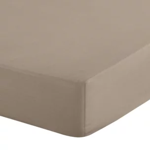 Prześcieradło z gumką 140x200 cm z mikrowłókna kolor beżowy 90 g/m2 SOFT Design 91