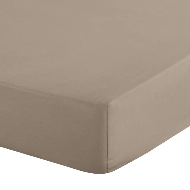Prześcieradło z gumką 140x200 cm z mikrowłókna kolor beżowy 90 g/m2 SOFT Design 91