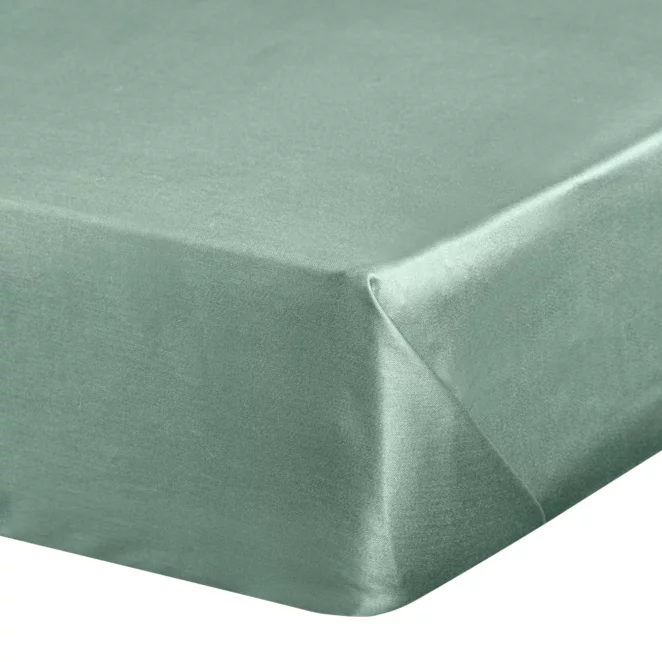 Prześcieradło bez gumki 220x210 cm z satyny bawełnianej kolor miętowy 125 g/m2 DINA Diva Line