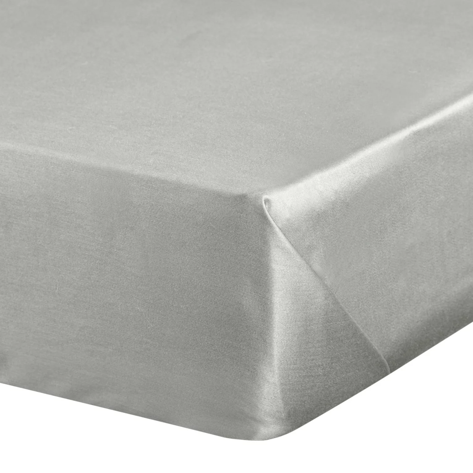 Prześcieradło bez gumki 160x210 cm z satyny bawełnianej kolor jasnoszary 125 g/m2 DINA Diva Line