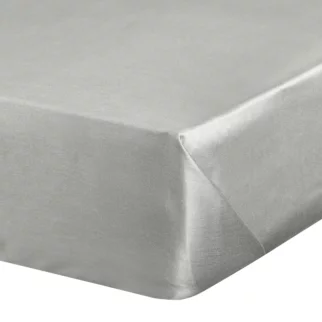 Prześcieradło bez gumki 220x210 cm z satyny bawełnianej kolor jasnoszary 125 g/m2 DINA Diva Line