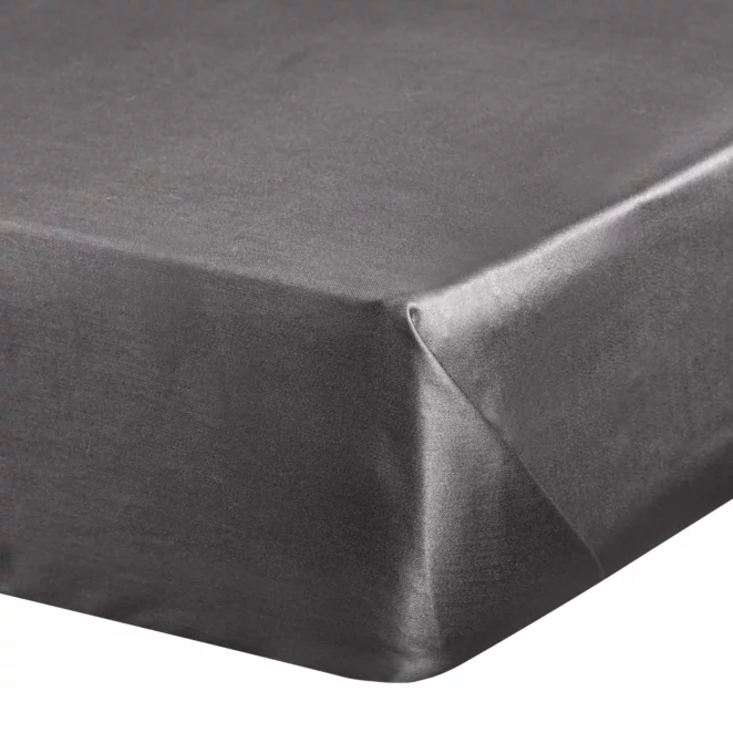 Prześcieradło bez gumki 160x210 cm z satyny bawełnianej kolor stalowy 125 g/m2 DINA Diva Line