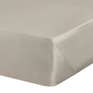 Prześcieradło bez gumki 160x210 cm z satyny bawełnianej kolor beżowy 125 g/m2 DINA Diva Line