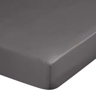 Prześcieradło z gumką 100x200 cm z satyny bawełnianej kolor stalowy 125 g/m2 DINA Diva Line