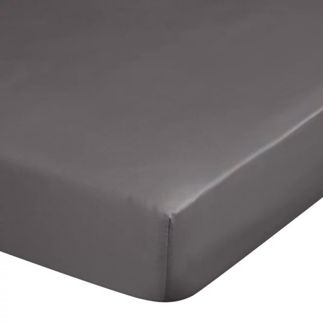 Prześcieradło z gumką 100x200 cm z satyny bawełnianej kolor stalowy 125 g/m2 DINA Diva Line