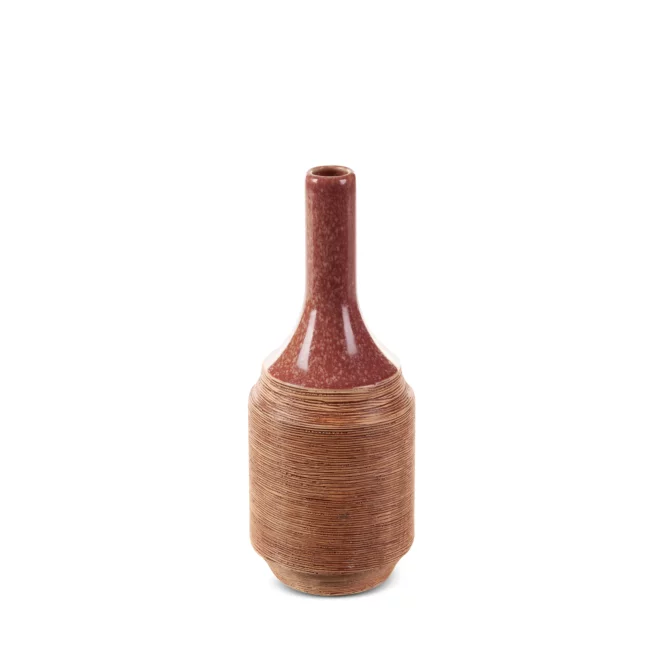 Wazon ceramiczny czerwono-jasnobrązowy średnica 12x29 cm ELDA