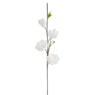 Kwiat sztuczny biały z plastycznej pianki foamiran 82 cm